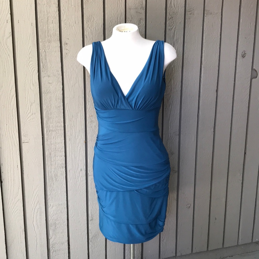 Bisou Bisou Teal Cocktail Dress (size 6)